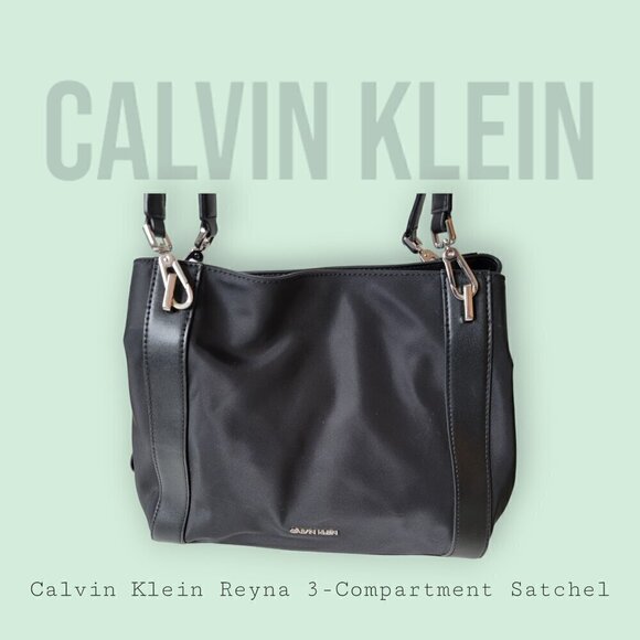 Calvin Klein Reyna 3-Compartment Shoulder Satchel - Great for Organizing - Picture 1 of 12
